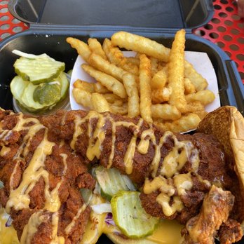 Dave's Hot Chicken - Combo #2 with cheese - Chicken Shop Near Me - Santa Rosa, California Dave's Hot Chicken - Combo #2 with cheese - Chicken Shop Near Me - Santa Rosa, California