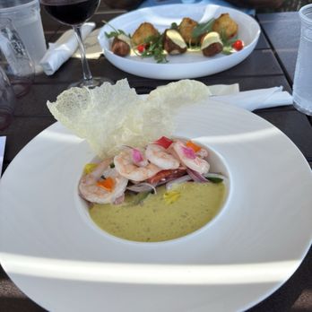 La Cocina At The Cellar Upstairs - Shrimp and Salmon Ceviche, Fish and Yucca Bites - American Near Me - Saint Augustine, Florida La Cocina At The Cellar Upstairs - Shrimp and Salmon Ceviche, Fish and Yucca Bites - American Near Me - Saint Augustine, Florida