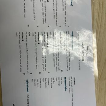 808 Ramen - Menu - Ramen Near Me - Rocklin, California
