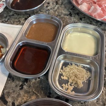 Shabumi - Sauces: goma, ponzu, wasabi mayo, matcha salt - Hot Pot Near Me - San Diego, California Shabumi - Sauces: goma, ponzu, wasabi mayo, matcha salt - Hot Pot Near Me - San Diego, California