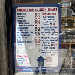 Liquor & Deli On Union Square - Food menu
