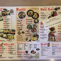 Yatai Ramen Izakaya - Back side of the menu.
