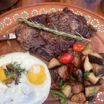 Sunny Side Solana - Steak and eggs--very tasty and prepared well. Potatoes were just right. - Breakfast & Brunch Near Me - Solana Beach, California Sunny Side Solana - Steak and eggs--very tasty and prepared well. Potatoes were just right. - Breakfast & Brunch Near Me - Solana Beach, California