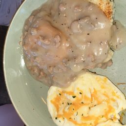 Biscuits & Turkey Sausage Gravy With Eggs
