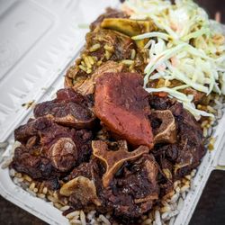Allwyn’s - Oxtail and Curry Goat Combo