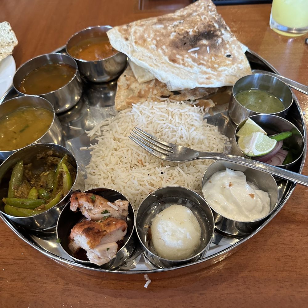 Tamarind - New Thali platter for lunch at Tamarind. Delicious! Choose from vegetarian or non or seafood. - Indian Near Me - Newtown, Connecticut Tamarind - New Thali platter for lunch at Tamarind. Delicious! Choose from vegetarian or non or seafood. - Indian Near Me - Newtown, Connecticut