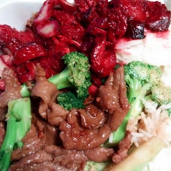 Wok Express - Broccoli beef, pork, and white rice. - Chinese Near Me - La Puente, California Wok Express - Broccoli beef, pork, and white rice. - Chinese Near Me - La Puente, California