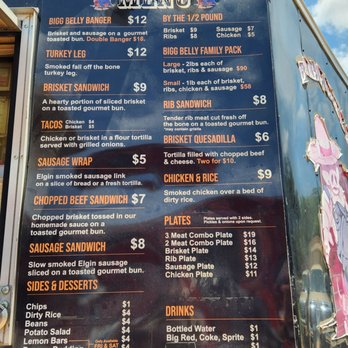 Bigg Belly BBQ - Some good choices - Food Trucks Near Me - Austin, Texas
