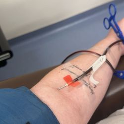 BioLife Plasma Services - Photo of the needle after it being "adjusted"