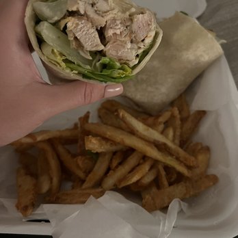 Flowing Tide Pub 1 - Chicken Caesar Wrap and fries - Sports Bars Near Me - Reno, Nevada Flowing Tide Pub 1 - Chicken Caesar Wrap and fries - Sports Bars Near Me - Reno, Nevada