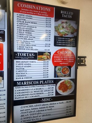 Menu photo 2 El Rinconcito Taco Shop Chula Vista, CA