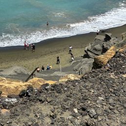The green sand beach