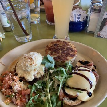 Snooze, an A.M. Eatery - Eggs Benedict Duo- Barbacoa and the Bella Bella - Breakfast & Brunch Near Me - Westminster, Colorado