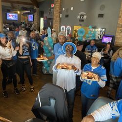 Flowing Tide Pub 6 - Celebrating Birthdays during half time of the game!