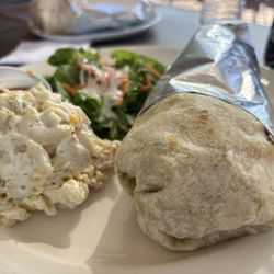 Hole in One Cafe - Burrito with macaroni salad