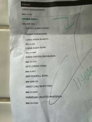 Menu photo 1 Valley Meal Prep Stockton, CA