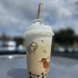 Hey Tea - I wanted a regular milk tea boba and got this overdone drink for $7.99