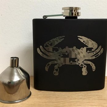 Blue Crab Express - This 6 oz. stainless steel unique Maryland Blue Crab flask helps the Bay enthusiast celebrate with this double-walled construct.... - Seafood Markets Near Me - Chester, Maryland
