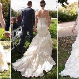this dress did NOT fit me before Rose! behold her beautiful handiwork, including a sweetheart neck & mended ruffle on the train this dress did NOT fit me before Rose! behold her beautiful handiwork, including a sweetheart neck & mended ruffle on the train