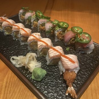 Pisces Sushi - Seared fish on top rolls - DELICIOUS!! - Sushi Bars Near Me - Charlotte, North Carolina Pisces Sushi - Seared fish on top rolls - DELICIOUS!! - Sushi Bars Near Me - Charlotte, North Carolina