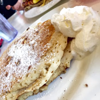 Crazy Beans - White chocolate chip macadamia nut pancakes - Breakfast & Brunch Near Me - Stony Brook, New York