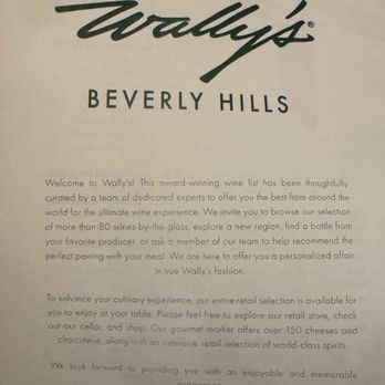 Wally's - New American Near Me - Beverly Hills, California