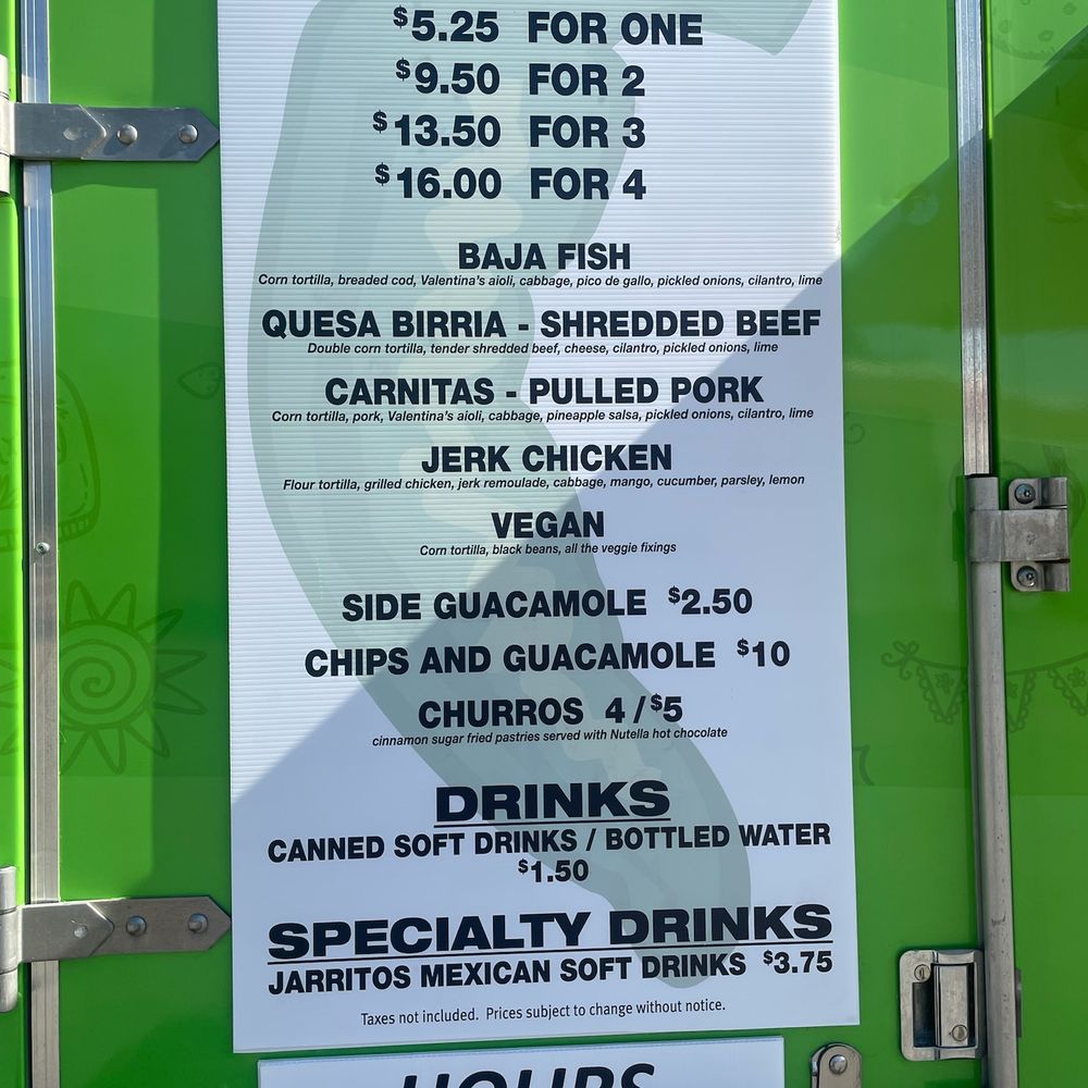Ay Dios Mio Tacos - Updated menu. They just sell the basics now...tacos, gauc & chips and churros - Food Trucks Near Me - Ottawa, Ontario Ay Dios Mio Tacos - Updated menu. They just sell the basics now...tacos, gauc & chips and churros - Food Trucks Near Me - Ottawa, Ontario