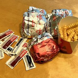 Arbys - Take out - 4 Classic Roast Beef sandwiches for $10 + one Beef N Cheddar & crinkle fries. YUM!