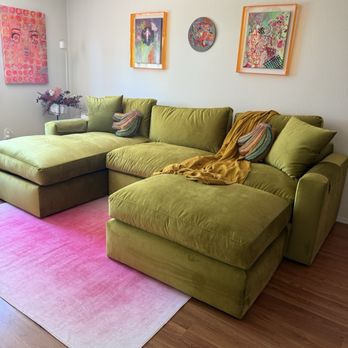 Sofa Spectrum Custom Made Sofas - awesome custom couch in avocado color way - Furniture Stores Near Me - Murrieta, California