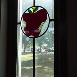 Hope Presbyterian Church - One example of the many stained glass windows outlining the outer walls of the sanctuary.