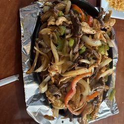Steak and cheese fajitas