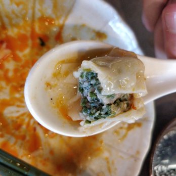 Tasty Moment - Inside the wonton. Pork & green veggie. - Shanghainese Near Me - Edison, New Jersey Tasty Moment - Inside the wonton. Pork & green veggie. - Shanghainese Near Me - Edison, New Jersey