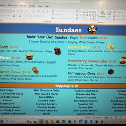Fishbowl Ice Cream Shop - Sundaes
