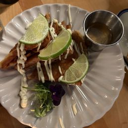 Goong kra beung. Shrimp pancakes Goong kra beung. Shrimp pancakes