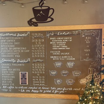 Righteous Grounds Coffee Roasters - Menu board on 2.24.23 - Coffee Roasteries Near Me - Lexington, South Carolina