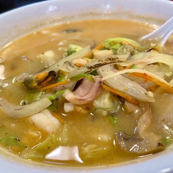Happy Express - Spicy Seafood Noodle Soup (ours is mild, not to spicy) - Japanese Near Me - Auburn, Washington Happy Express - Spicy Seafood Noodle Soup (ours is mild, not to spicy) - Japanese Near Me - Auburn, Washington