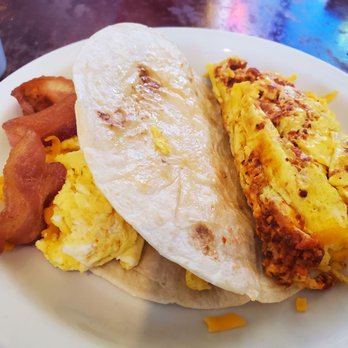 Julio's Café - Bacon-egg-cheese and chorizo-egg-cheese - Mexican Near Me - Austin, Texas