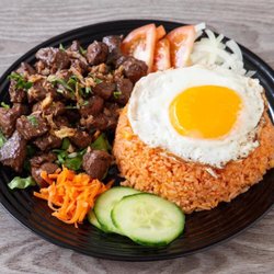 Bebs Asian Food - Bœuf Luc lac riz rouge