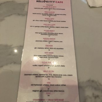 Hello Kitty Cafe - Drink menu - Cafes Near Me - Irvine, California