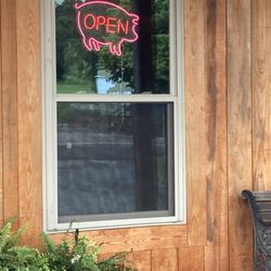 Corner Pit BBQ - Cutest open sign