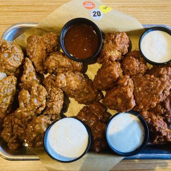 Buffalo Wild Wings - Thai Curry and Cajun Boneless Wings with Blazin'® Knockout Sauce and Ranch on the Side - American Near Me - Roanoke, Virginia