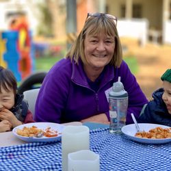 Choklits Child Care - We created our own outdoor cafe for lunch today and as you can see we had a great time