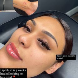 NXStudios - Lip Blush 3 weeks healed. Eyebrow microblading 6 months healed. Eyebrow threading service.