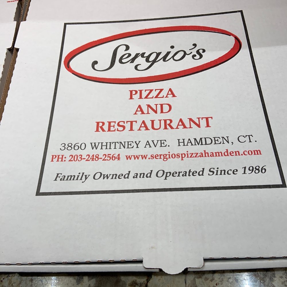 Sergio's Pizza & Restaurant - a pizza box - Italian Near Me - Hamden, Connecticut Sergio's Pizza & Restaurant - a pizza box - Italian Near Me - Hamden, Connecticut