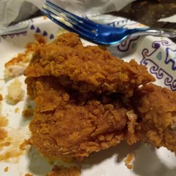 KFC - This is supposed to be a chicken wing.  Big blob of batter!  Not a good item.