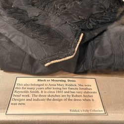 Riddick's Folly - Black Morning Dress that Anna Mary Riddick wore