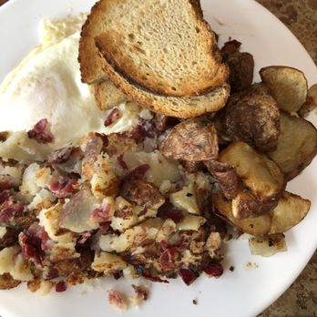 Izenberg's Catering & Cafe - 2 Eggs, Side and Toast. With corn beef hash - Delis Near Me - Conshohocken, Pennsylvania Izenberg's Catering & Cafe - 2 Eggs, Side and Toast. With corn beef hash - Delis Near Me - Conshohocken, Pennsylvania