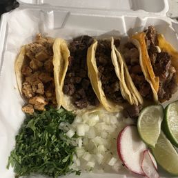 Assortment of street tacos Assortment of street tacos