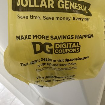 Dollar General - a plastic bag that says make more savings happen - Discount Store Near Me - Palmetto, Florida Dollar General - a plastic bag that says make more savings happen - Discount Store Near Me - Palmetto, Florida