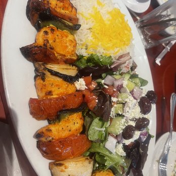 Panini Kabob Grill - Chicken Charbroiled Chicken Shish Kabob with basmati rice and the best Mediterranean Greek Salad - Mediterranean Near Me - Bakersfield, California Panini Kabob Grill - Chicken Charbroiled Chicken Shish Kabob with basmati rice and the best Mediterranean Greek Salad - Mediterranean Near Me - Bakersfield, California
